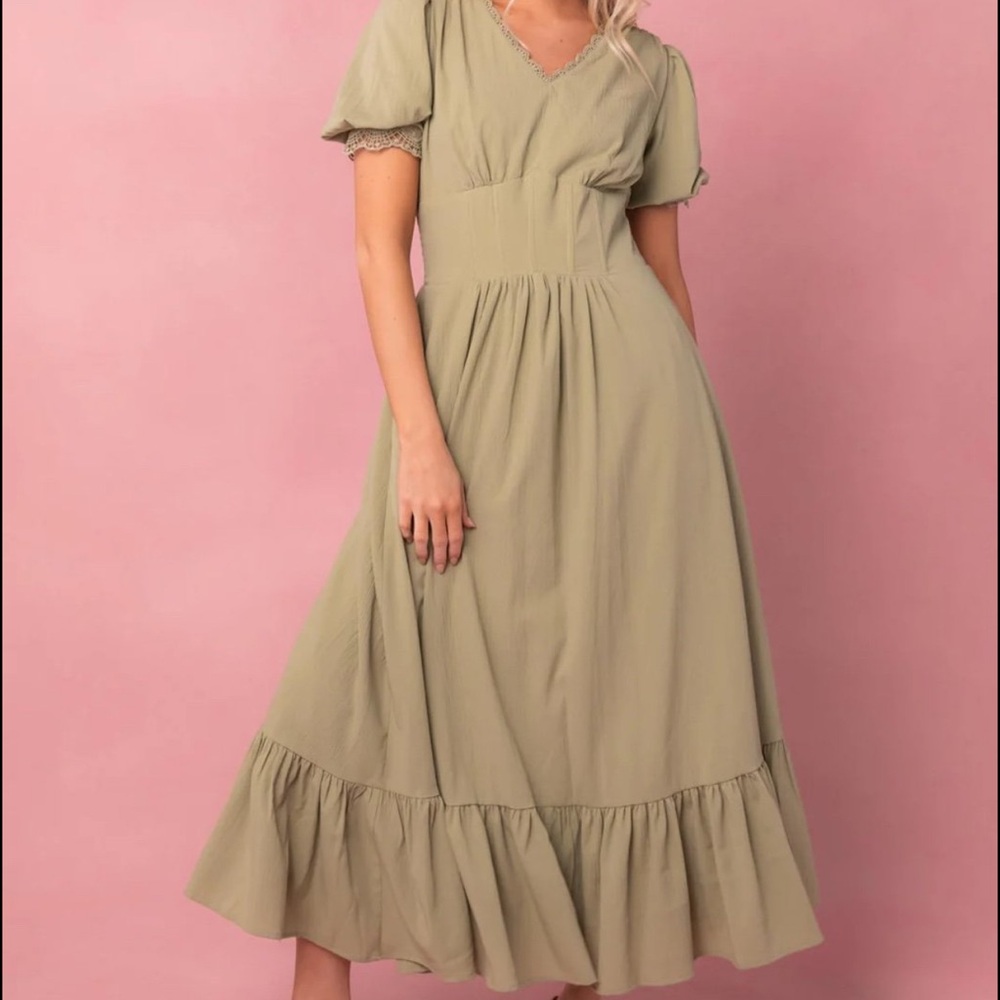 Ivy City Co Olive Maxi Dress